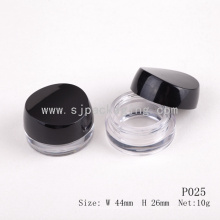 P025 Wholesale preiswerte Gesichtscremegläser runde schwarze leere Plastiksahneglas 10g pp Sahnegläser wholesale